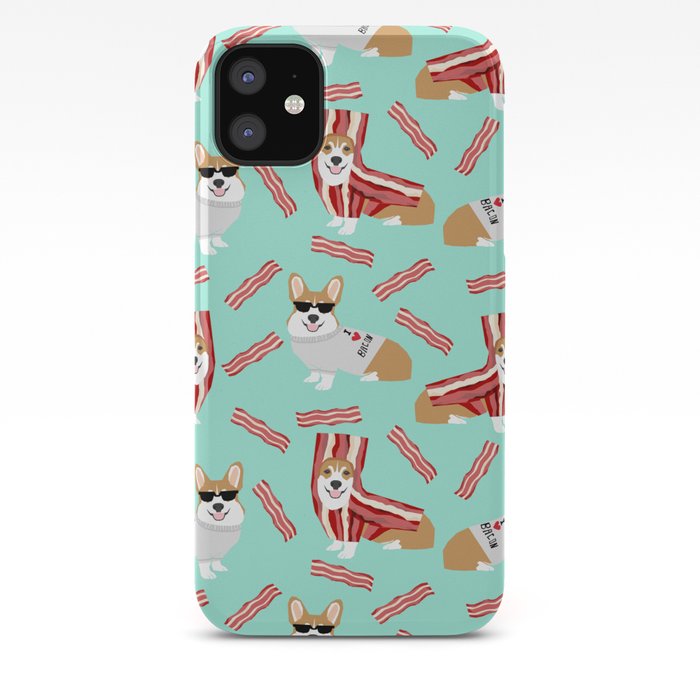 Corgi Bacon Art Print Cute Corgis Dog Bacon Food Corgis Pillow