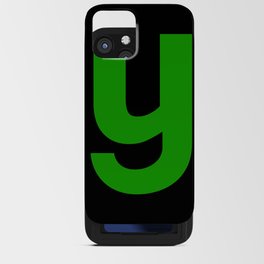 letter Y (Green & Black) iPhone Card Case