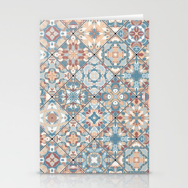 Mediterranean Decorative Tile Print IX Stationery Cards