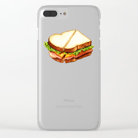 Ham Sandwich Pattern Clear iPhone Case