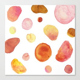 Candy Drops Rose Gold Canvas Print