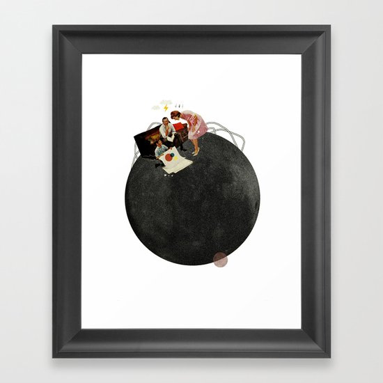 Life on Earth | Collage | White Framed Art Print