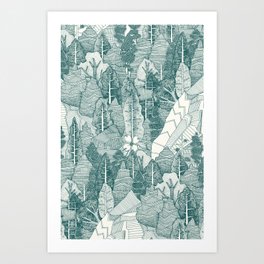 trees NC jade Art Print