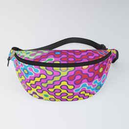 Abstract Psychedelic Pop Art Truchet Tile Pattern Fanny Pack
