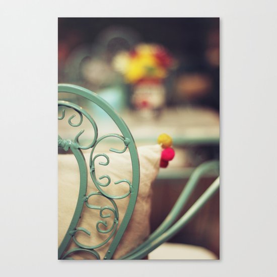 The chair and the pillow Canvas Print