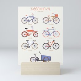 Copenhagen bikes and days Mini Art Print