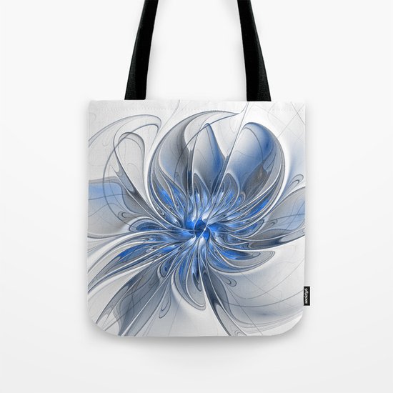 Abstract Art with Blue Tote Bag