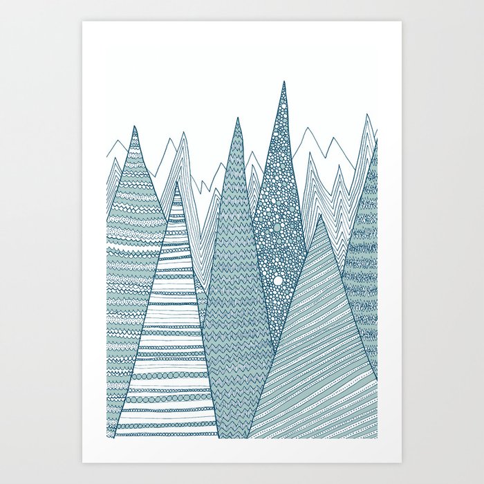Mountains Art Print by Anita Ivancenko | Society6