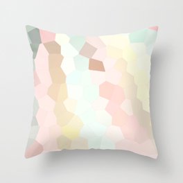 Pastel colors Stained glass abstract art Throw Pillow
