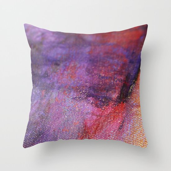 Red Vastness Throw Pillow