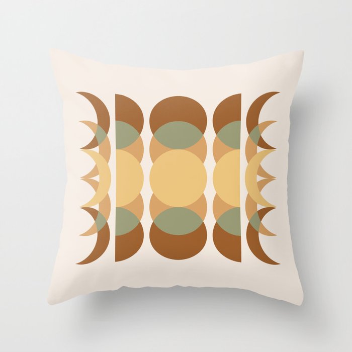 Moon Phases Abstract XIV Throw Pillow