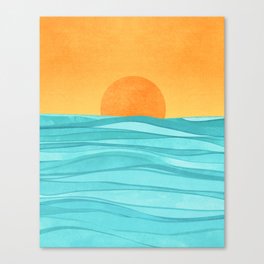 Coastal Sunset Landscape Canvas Print