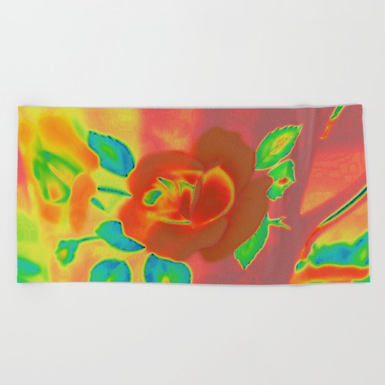 Teacup | Still Life | Vintage Coral Rose Teacup | Nadia Bonello Beach Towel