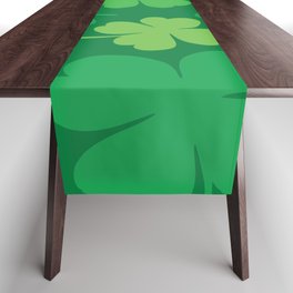 Lucky 4 Leaf Clover Pattern Table Runner