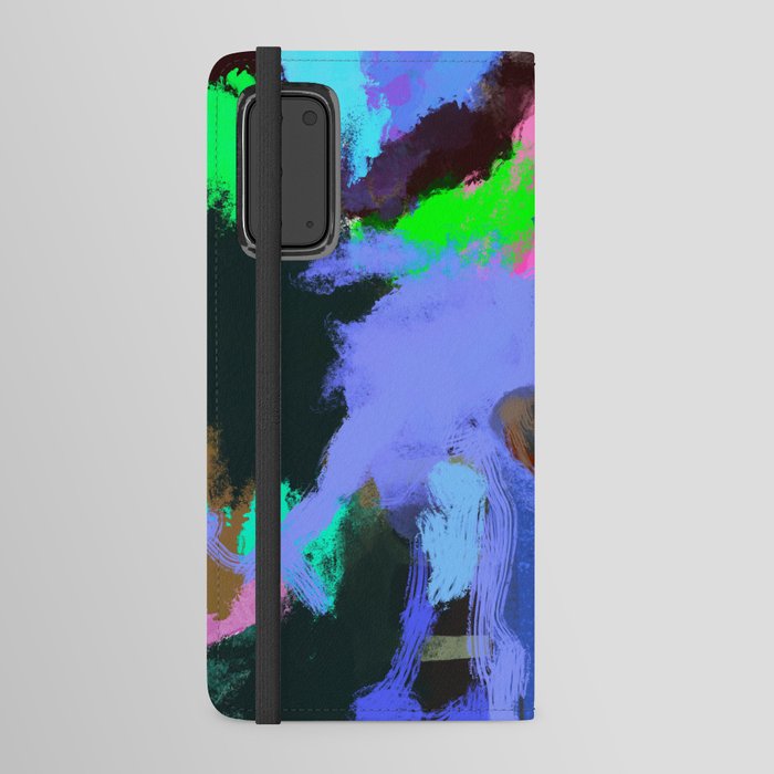 Muted Abstract Modern Clouds Blue Android Wallet Case