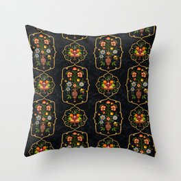 Mediterranean Flowers and Fruits (color)  Throw Pillow