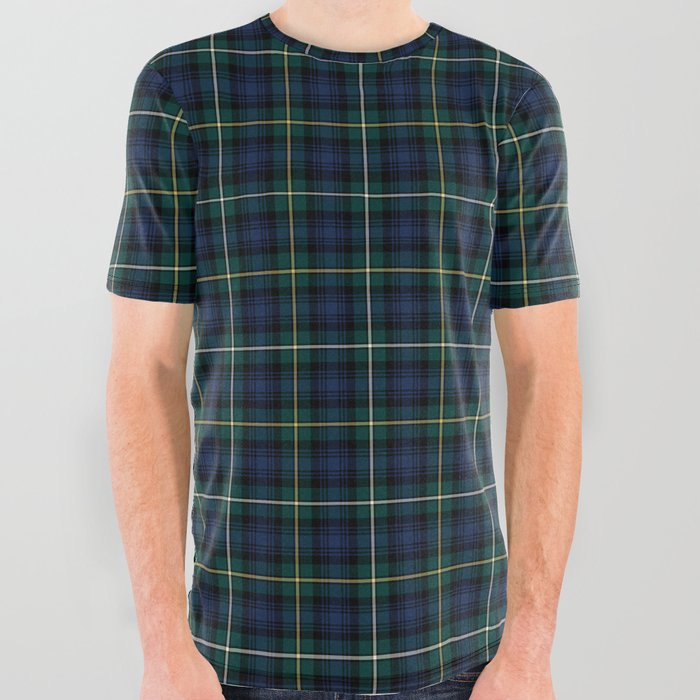 Clan Campbell Tartan All Over Graphic Tee
