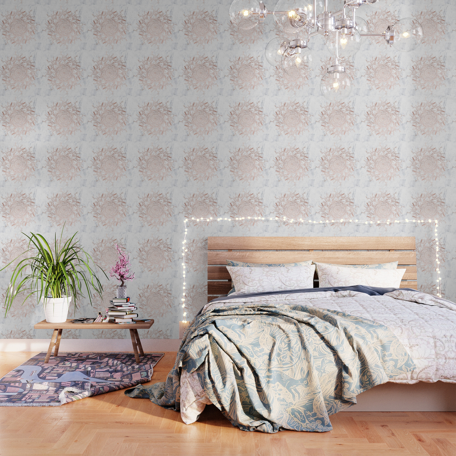 Modern Rose Gold Floral Terrarium Mandala White Marble Wallpaper By Girlytrend Society6 Tons of our favorite stores are stocked with gorgeous products that put the metallic. society6