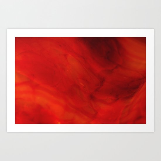 Red glass Art Print
