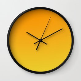 Gradient design - bright yellow Wall Clock