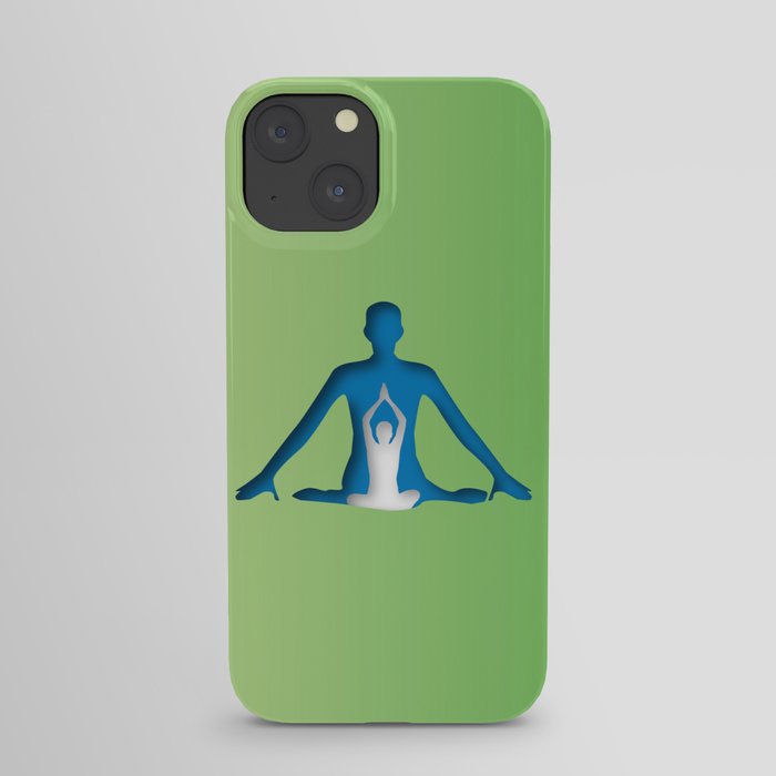 Yoga and meditation sun salutation position iPhone Case