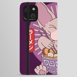 Sphynx Cat Eating Ramen Noodles Japanese Cute iPhone Wallet Case