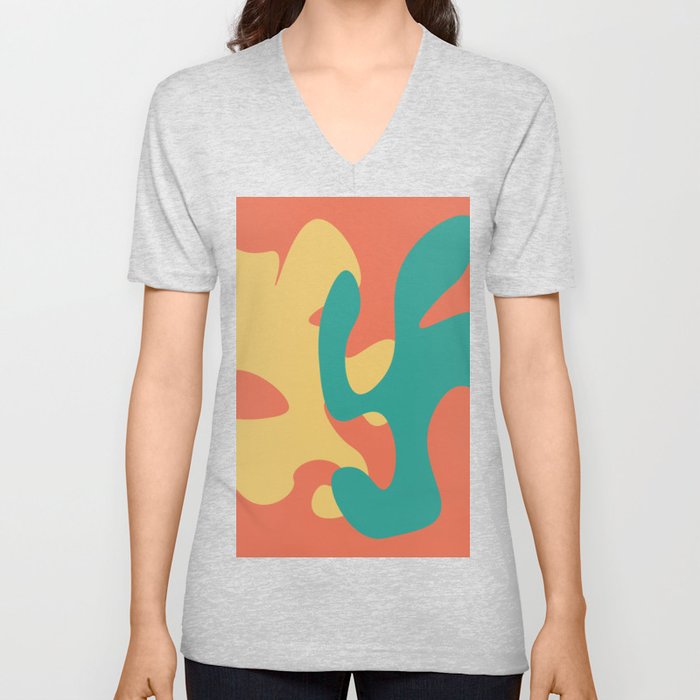 6 Abstract Shapes 211220 Minimal Art  V Neck T Shirt