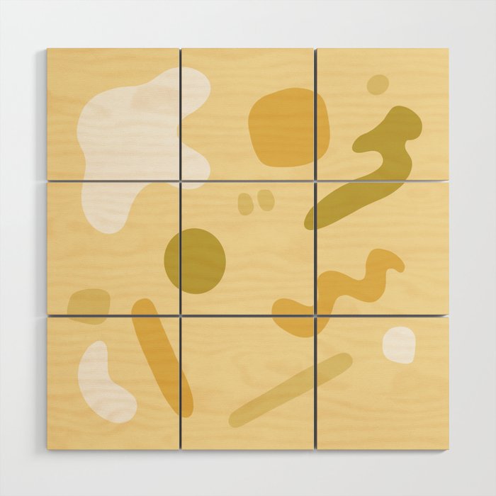 Abstract soft geometry composition 2 Wood Wall Art