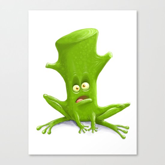 Log in a Frog Canvas Print