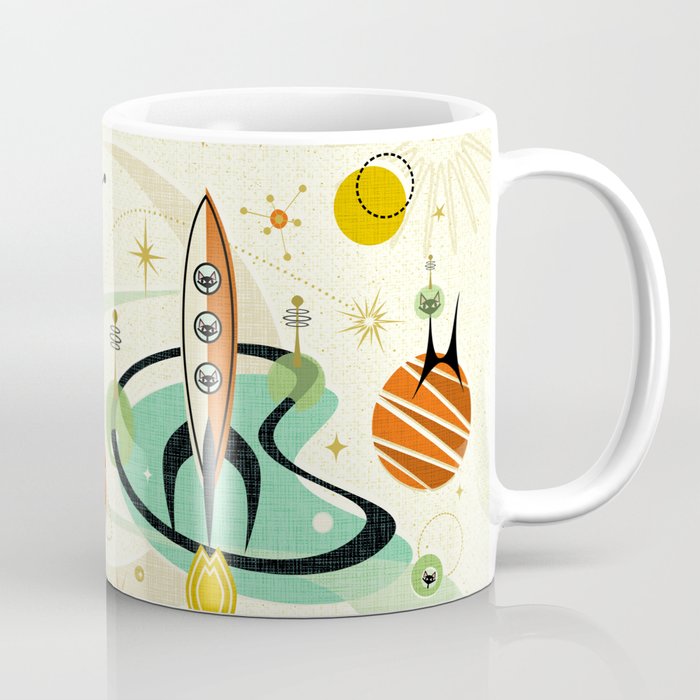 Atomic Space Cats ©studioxtine Coffee Mug