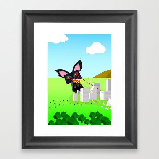 Kitty Destruction Limited Framed Art Print