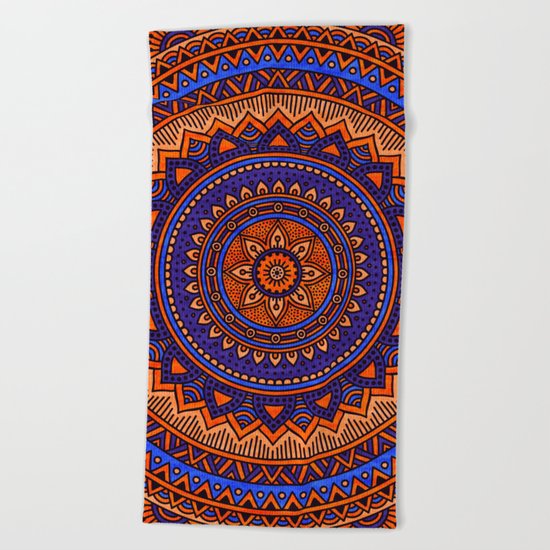 Hippie mandala 41 Beach Towel