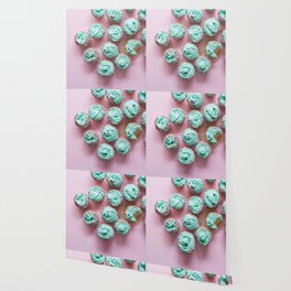 Blue Cupcakes Wallpaper