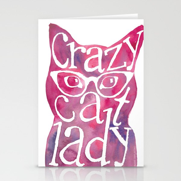 Crazy cat lady Stationery Cards