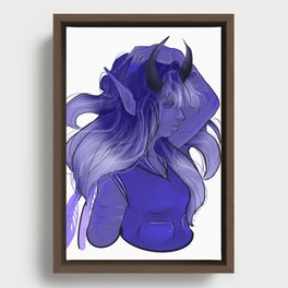 Violet Hue Fairy Framed Canvas