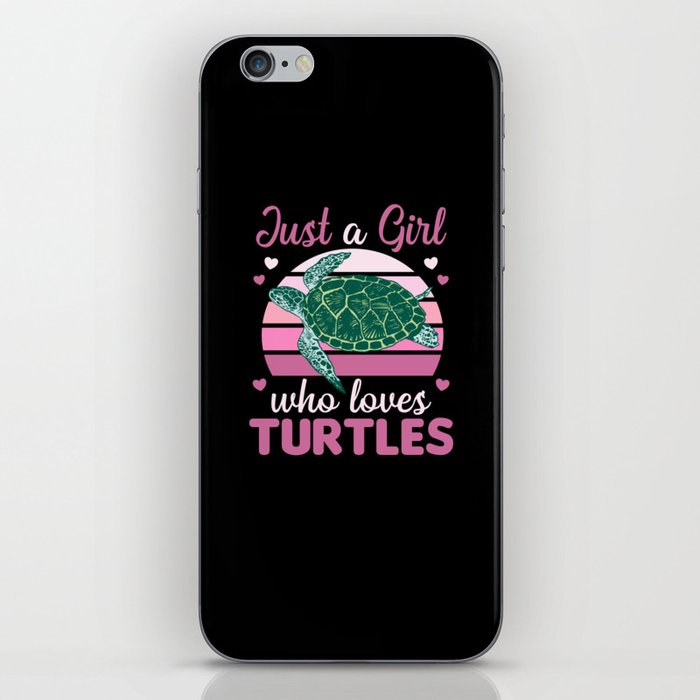 Just A Girl who Loves Turtles - cute Turtle iPhone Skin