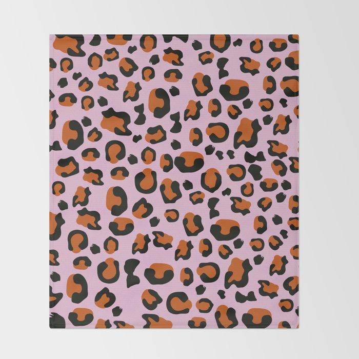 Jungle Leopard Pattern Light Pink Throw Blanket By Anutu Society6 Jungle Leopard Pattern Light Pink Throw Blanket