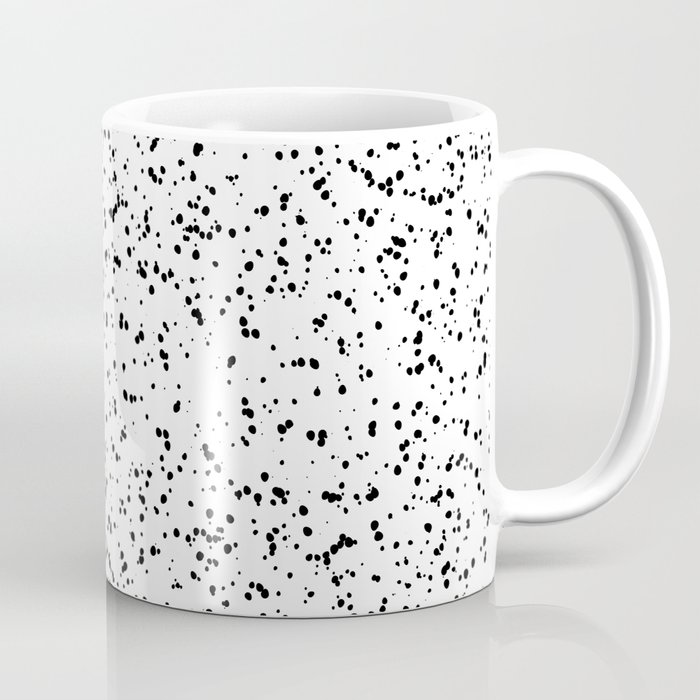 Speckles I: Double Black on White Coffee Mug