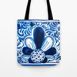 Blue & White Mexican Talavera Tote Bag