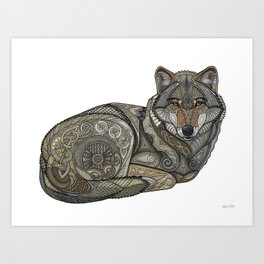 Norse Wolf Art Print