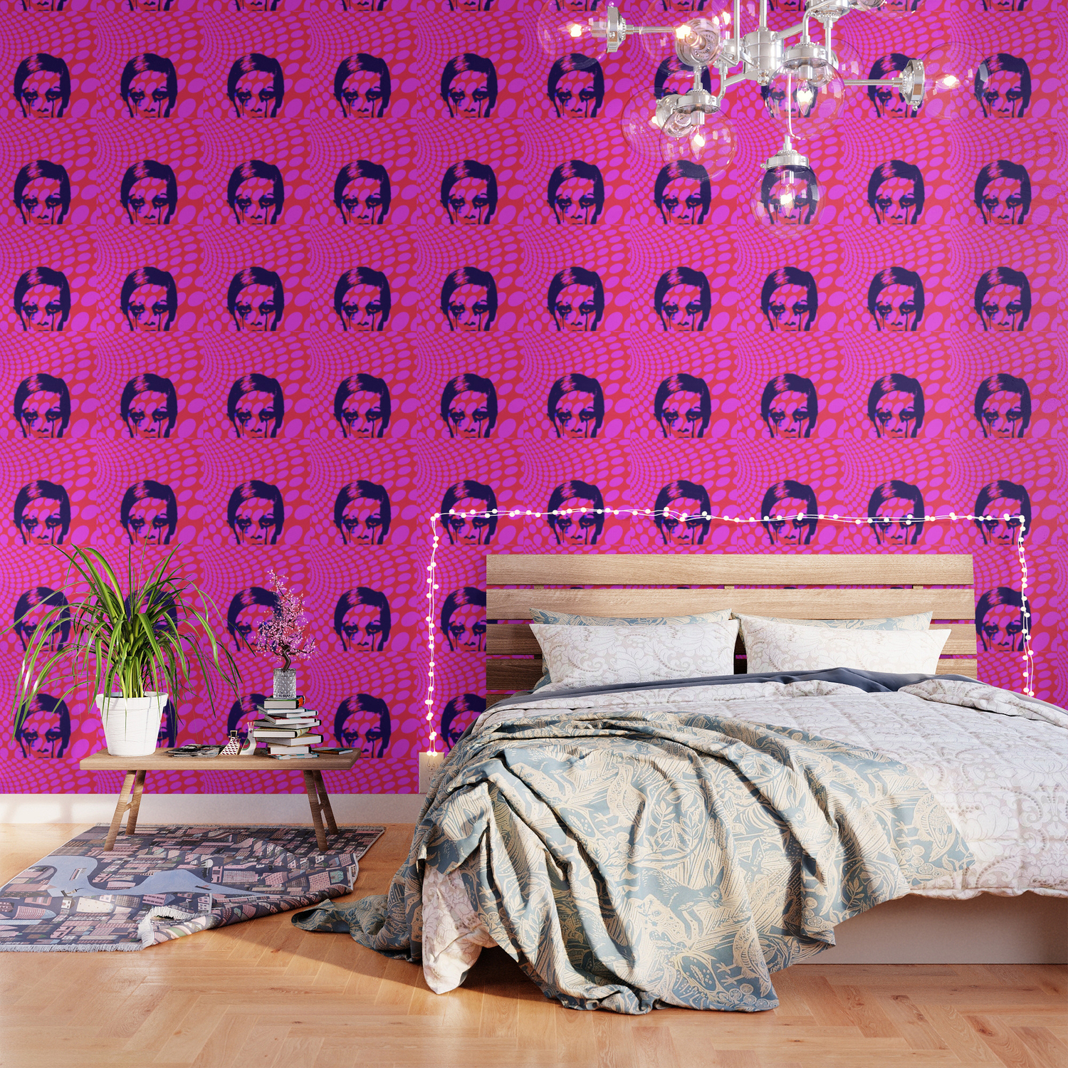 Iconic Twiggy Wallpaper By Helt Sort Society6