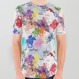 Off to the Horse Races All Over Graphic Tee