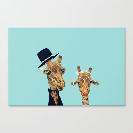 Funny Bride and Groom Canvas Print