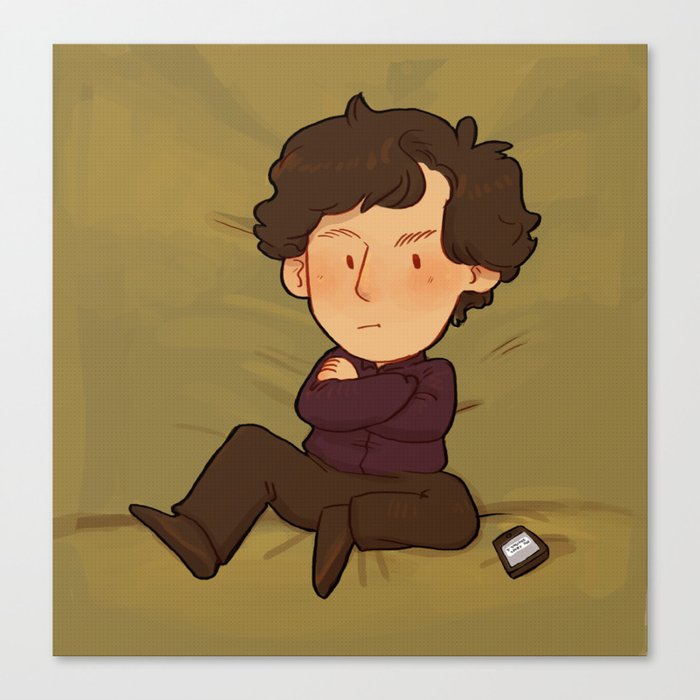 small detective canvas print