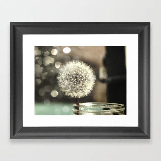 Dandelion in a Jar Framed Art Print