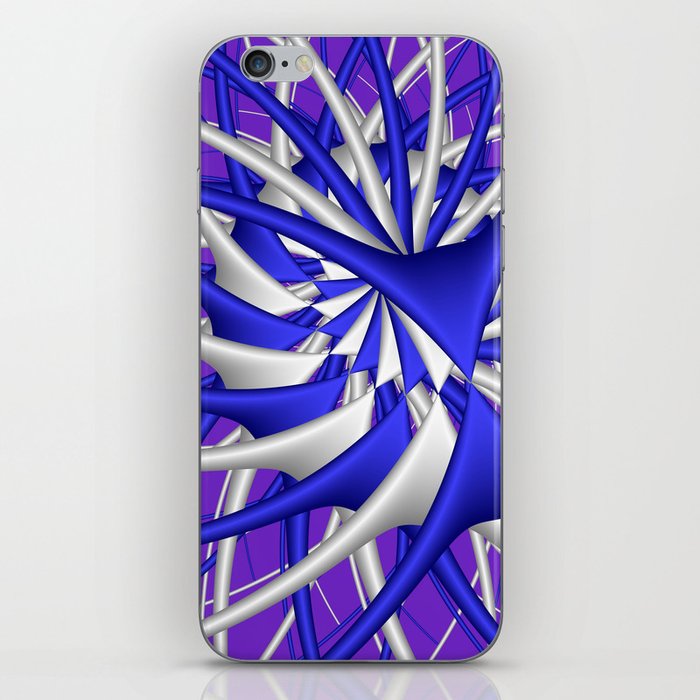 white, blue and violet iPhone Skin