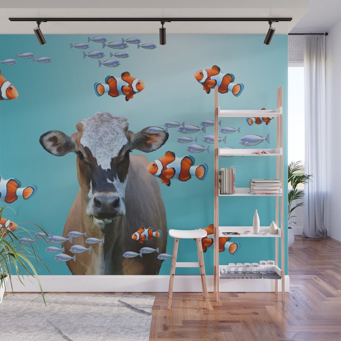 Costa Rica Cow - Clownfishes Collage underwater Wall Mural