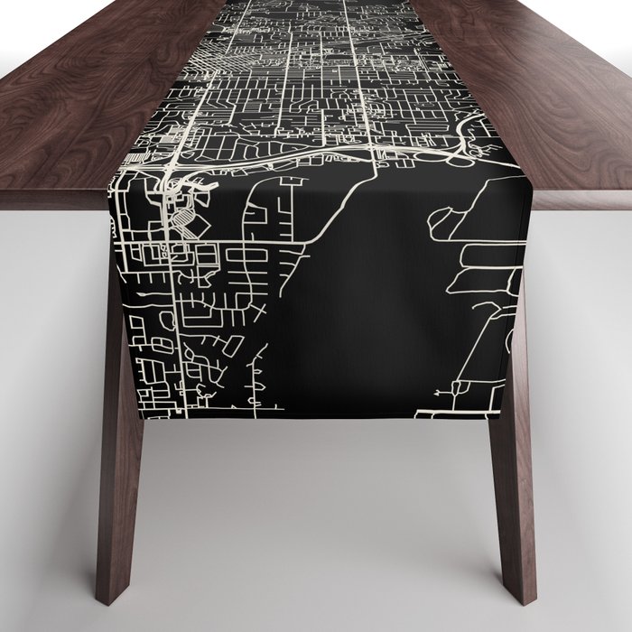 NORMAN - USA. City Map Illustration Table Runner