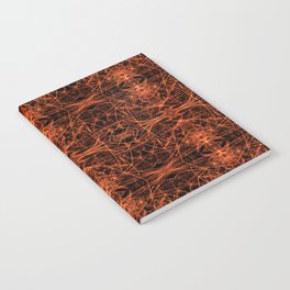 Liquid Light Series 49 ~ Orange Abstract Fractal Pattern Notebook