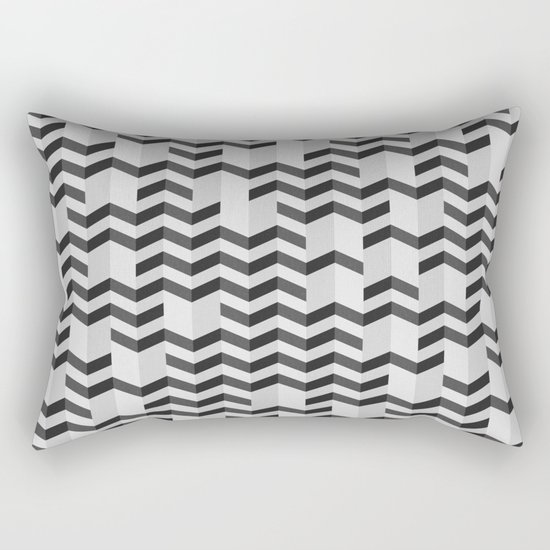 FOLDED / black Rectangular Pillow